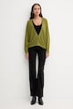 United Colors of Benetton cardigan de lână 109PD6056 verde AW25