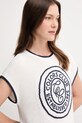 United Colors of Benetton gilè in cotone bianco 1494E10EH