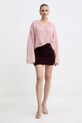 Pinko sweter z dodatkiem moheru 105945.A2YF różowy AW25