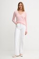 Μάλλινο πουλόβερ United Colors of Benetton 1002D401Y ροζ AW25