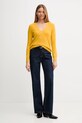 United Colors of Benetton sweter wełniany 1002D401Y żółty AW25