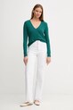 United Colors of Benetton sweter wełniany 1002D401Y zielony AW25