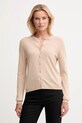 United Colors of Benetton kardigan z dodatkiem wełny cienka beżowy 102HD502B