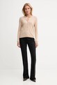 United Colors of Benetton kardigan z dodatkiem wełny 102HD502B beżowy AW25