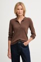 United Colors of Benetton kardigan z dodatkiem wełny cienka brązowy 102HD502B