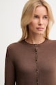 United Colors of Benetton cardigan din amestec de lână maro 102HD502B
