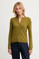 United Colors of Benetton kardigan z dodatkiem wełny cienka zielony 102HD502B