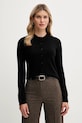 United Colors of Benetton cardigan din amestec de lână uni negru 102HD502B