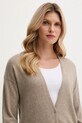 United Colors of Benetton cardigan din amestec de lână bej 102HD6052