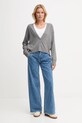 United Colors of Benetton kardigan z dodatkiem wełny 102HD6052 szary AW25