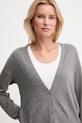 United Colors of Benetton cardigan din amestec de lână gri 102HD6052