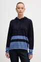 Pulover z dodatkom volne United Colors of Benetton Tanka mornarsko modra 102HE203V