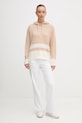 United Colors of Benetton sweter z dodatkiem wełny 102HE203V beżowy AW25