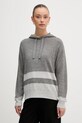 United Colors of Benetton sweter z dodatkiem wełny okrągły szary 102HE203V