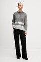 United Colors of Benetton sweter z dodatkiem wełny 102HE203V szary AW25