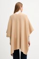 Odzież United Colors of Benetton poncho z dodatkiem wełny dwustronny 112HEU01N beżowy
