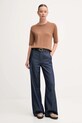United Colors of Benetton sweter wełniany 11AHD10E6 brązowy AW25