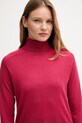 United Colors of Benetton sweter wełniany różowy 11AHD203Y