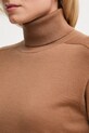 United Colors of Benetton sweter wełniany 11AHD203Y brązowy