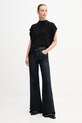 Γιλέκο με προσθήκη μαλλιού United Colors of Benetton 1244D10EF μαύρο AW25