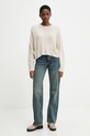 United Colors of Benetton sweter z dodatkiem wełny 126WD10E4 beżowy AW25