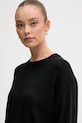 Πουλόβερ με προσθήκη μαλλιού United Colors of Benetton μαύρο 126WD10E4
