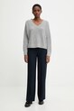 United Colors of Benetton sweter z dodatkiem wełny 126WD402Z szary AW25