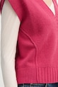 United Colors of Benetton vestă din amestec de lână roz 126WD4033