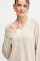 United Colors of Benetton kardigan z dodatkiem wełny beżowy 126WD604Z
