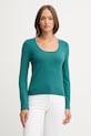 United Colors of Benetton pulover subtiri turcoaz 1W2AD10E5