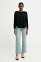 United Colors of Benetton sweter z dodatkiem wełny 1Y6SD10EG czarny AW25