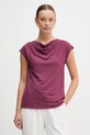 United Colors of Benetton camicetta tessuto elasticizzato violetto 31NLD10AS