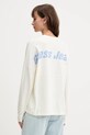 Odzież Guess Jeans sweter bawełniany W5YR34.Z3HM1 beżowy