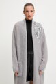 Blugirl Blumarine kardigan z dodatkiem wełny szary RF5080.MS037
