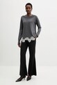Blugirl Blumarine sweter wełniany RF5171.MA82O szary AW25