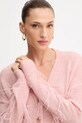 Fracomina cardigan din amestec de lână roz FS25WT8006K50501