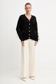 Fracomina cardigan din amestec de lână FS25WT8006K50501 negru AW25