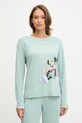 United Colors of Benetton longsleeve de pijama munte turcoaz 3Y5E3M07Q