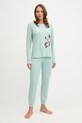 United Colors of Benetton longsleeve de pijama 3Y5E3M07Q turcoaz AW25