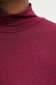 United Colors of Benetton longsleeve z domieszką kaszmiru 3LRU3M077 bordowy