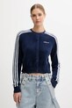 adidas Originals kardigán Fluffy Cardigan közepesen vastag sötétkék JW3644