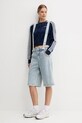 adidas Originals kardigán Fluffy Cardigan JW3644 sötétkék AW25