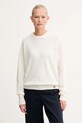Bally sweter kaszmirowy okrągły beżowy WKN0BA