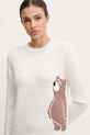 EA7 Emporio Armani sweter z dodatkiem wełny beżowy AF17652.7W000699