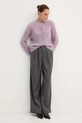 Ζακέτα με προσθήκη μαλλιού MM MEANDRO 2526346028600 μωβ AW25