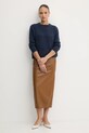 Svetr z vlněné směsi Weekend Max Mara GHIACCI 2525366151600 námořnická modř AW25