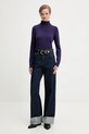Tommy Jeans sweter bawełniany DW0DW21672 fioletowy NC25