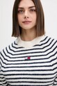 Tommy Jeans gyapjúkeverék pulóver fehér DW0DW21677