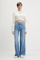 Tommy Jeans sweter z domieszką wełny DW0DW21677 beżowy AW25