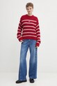 Tommy Jeans sweter z domieszką alpaki DW0DW21679 czerwony AW25